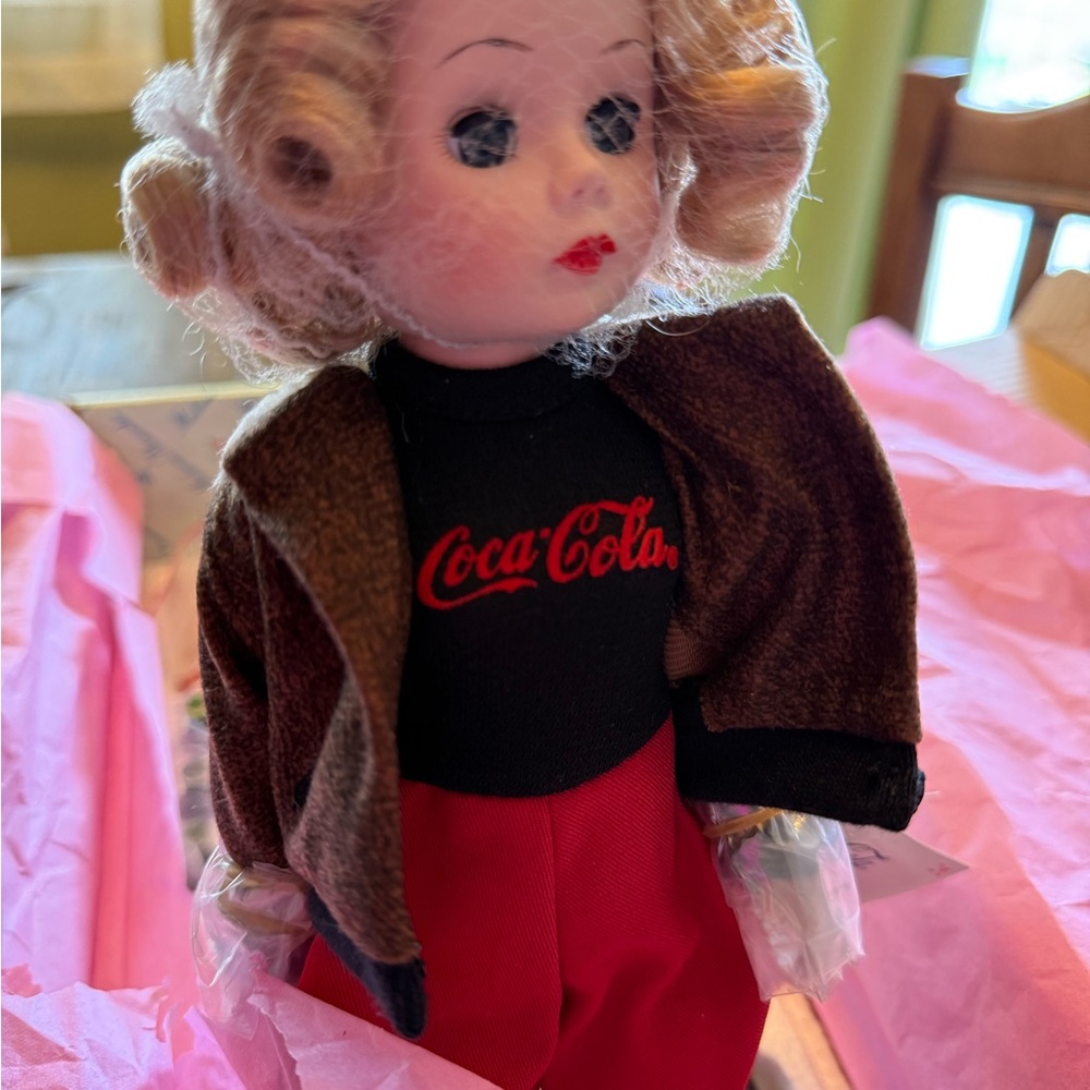 Madame Alexander Coca-Cola Aviator Porcelain doll exclusively The Danbury Mint